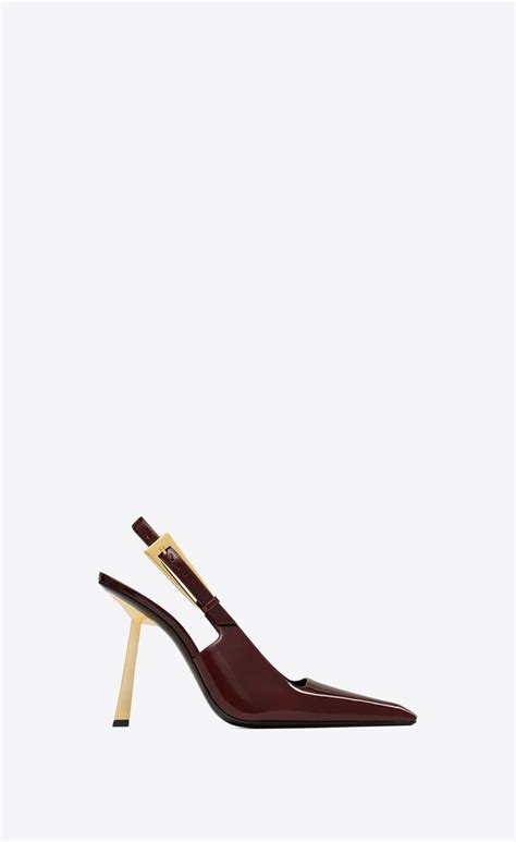 ysl heels diamond snake|LEE slingback pumps in patent leather .